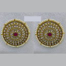 Midas Touch Kundan Stone Gold Plated Studs Earrings