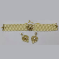 Midas Touch Gold Plated Austrian Stone & Pearl Necklace Set