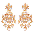 Etnico Gold Plated Zinc Alloy Kundan Stone Earrings For Women's, Gold(E2465W)