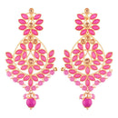 Etnico Traditional Gold Plated Chandbali Earrings Encased With Faux Kundans For Women/Girls (E2494Q)