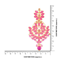 Etnico Traditional Gold Plated Chandbali Earrings Encased With Faux Kundans For Women/Girls (E2494Q)