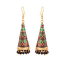 Etnico Jaipur Collection Zinc Alloy Earrings For Women's & Girls, Maroon & Green