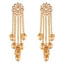 Etnico 18K Gold Plated Traditional Kundan & Pearl Studded Earring Set for Women/Girls (E2606FL)