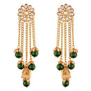 Etnico 18K Gold Plated Traditional Kundan & Pearl Studded Earring Set for Women/Girls (E2606G)