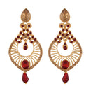 Etnico Traditional Gold Plated Dangler & Drop Chandbali Designer Earrings For Women (E2612M)