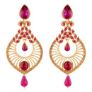 Etnico Traditional Gold Plated Dangler & Drop Chandbali Designer Earrings For Women (E2612Q)