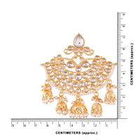 Etnico Traditional Gold Plated Kundan & Pearl Earrings For Women (E2637)