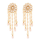 Etnico Traditional Gold Plated Kundan & Pearl Earrings for Women (E2760W)
