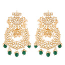 Etnico 18K Gold Plated Kundan & Pearl Traditional Handcrafted Jhumki Earrings for Women/Girls (E2793G)