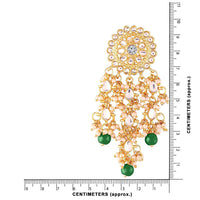Etnico Traditional Gold Plated Kundan Pearl Earrings & for Women (E2822G)
