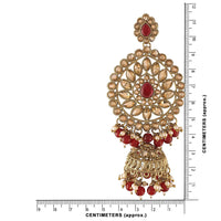 EtnicoTraditional Gold Plated With Stunning Antique Finish Kundan & Pearl Jhumka Earrings for Women/Girls (E2863M)