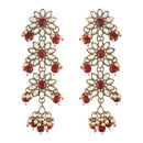 EtnicoTraditional Gold Plated With Stunning Antique Finish Kundan & Pearl Earrings for Women/Girls (E2866M)