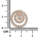 EtnicoRose Gold Plated CZ American Diamond Embellished Round Stud Earrings for Women (E2872)
