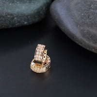 Etnico Valentine's Special Rose Gold-Plated AD Stone Contemporary Studs Earrings for women (E2966)