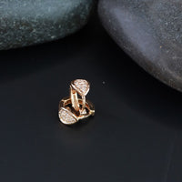 Etnico Valentine's Special Rose Gold-Plated AD Stone Contemporary Studs Earrings for women (E2968)