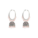 Etnico Silver Plated Traditional Handcrafted Pearl Jhumki Earrings for Women/Girls(E3060ZPi)
