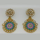 Midas Touch Gold Plated Meenakari & Kundan Dangler Earrings