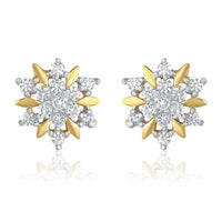 Mahi Cubic Zirconia Floral Stud Earings