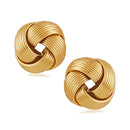 Mahi Gold Plated Pair of Push Back Piercing Stud / Tops Pair of Mens Earrings (ER1109569GMen)