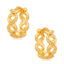 Mahi Gold Plated Exquisite Piercing Hoopp Bali Pair of Mens Earrings (ER1109624GMen)