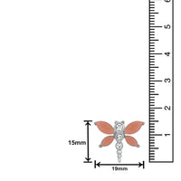 Mahi Rhodium Plated Enchanting Butterfly Inspired Stud Earrings