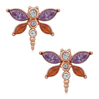 Mahi Rose Gold Plated Enchanting Butterfly Inspired Multicolour