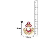 Mahi Traditional Floral Chandbali Kundan and Red Meenakariwork Earrings for Women (ER1109679G)