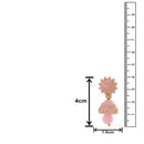 Mahi Meenakari Work Light Pink Artificial Bead Floral Jhumka Drop Earrings for Women (ER1109693G)
