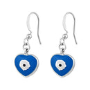 Mahi Silver Toned Meenakari Work Enamelled Evil Eye and Heart Dangle Earrings for Women (ER1109834RBlu)