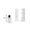Mahi Swarovski Crystals Blue Peacock Feather Earrings