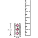Mahi Swarovski Crystals Pink Square Earrings