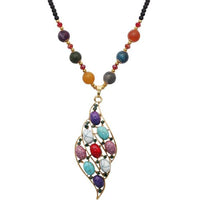 Tip Top Fashions Multi Beads Gold Plated Austrian Stone Nacklace - 1105933