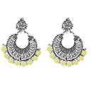 Tip Top Fashions Beads Rhodium Plated Afghani  Earrings - 1311025K