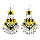 Tip Top Fashions Yellow & Black Meenakari Afghani Earrings - 1311059E