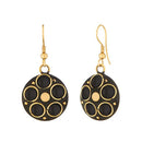 Jeweljunk Gold Plated Purple Beads Dangler Earrings - 1308329H