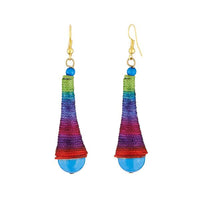 Tip Top Fashions Multicolor Thread Gold Plated Earrings - 1308320H