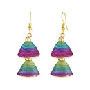Tip Top Fashions Multicolor Thread Gold Plated Earrings - 1309016N