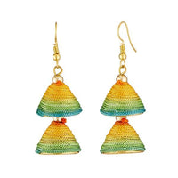 Tip Top Fashions Multicolor Gold Plated Thread Earrings - 1309016O