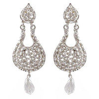 Tip Top Fashions Austrian Stone Gold Plated Dangler Earrings - 1300903