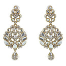Tip Top Fashions Gold Plated Kundan Austrian Stone Dangler Earrings - 1300918