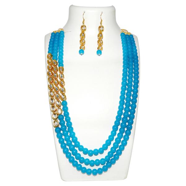 Vivant Charms Meenakari Beads Kundan Reversible Necklace Set - 2800311