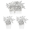 Tip Top Fashions Stone Silver Plated Hair Brooch - 1502043A