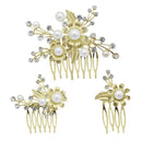 Apurva Pearls Stone Gold Plated Hair Brooch - 1502052B