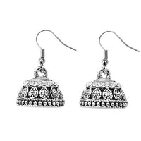 JewelEthnic White Austrian Stone Rhodium Plated Jhumki - 1307507K