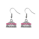 JewelEthnic Pink Austrian Stone Rhodium Plated Jhumki - 1307508C