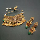Real Creation Brown AD Stone Choker Copper Necklace Set - FBB0028B
