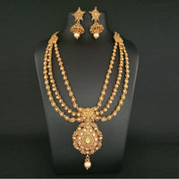 Real Creation Brown AD Stone Copper Necklace Set - FBB0037A