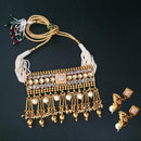 Real Creation Ad Stone Copper Necklace Set - FBB0092B