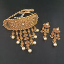 Real Creation AD Stone Choker Copper Necklace Set - FBB0129B