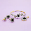 Pralhad AD Stone Earrings, Kada, Pendant And Ring - FBP0042B